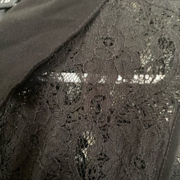 Torrid size 0 button down chiffon top with lace detail - Picture 5 of 5